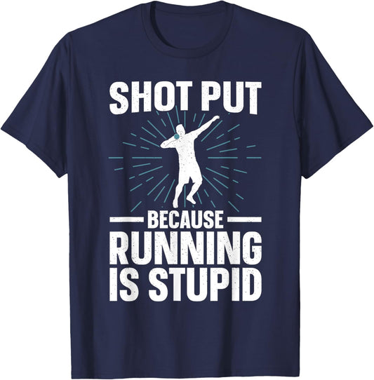 Shot Put Art Women Track And Field Coach Shot Put T-Shirt - T-Shirt | Navy