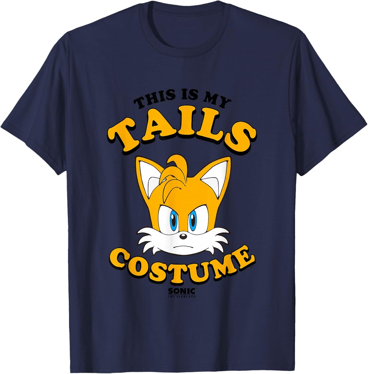 Sonic The Hedgehog Halloween This Is My Tails Costume T-Shirt - T-Shirt | Navy