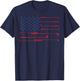 American Flag Golf Club Patriotic 4th of July Memorial Day T-Shirt - T-Shirt | Navy