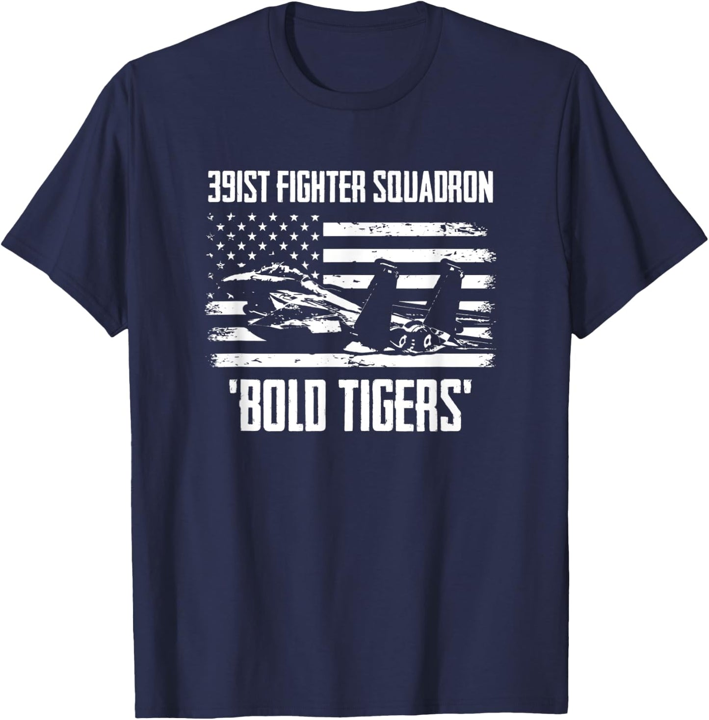 391st Fighter Squadron Bold Tigers T-Shirt - T-Shirt | Navy
