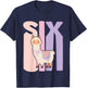 Kids 6 Year Old Cute Llama Alpaca Birthday Girl 6th B-day T-Shirt - T-Shirt | Navy