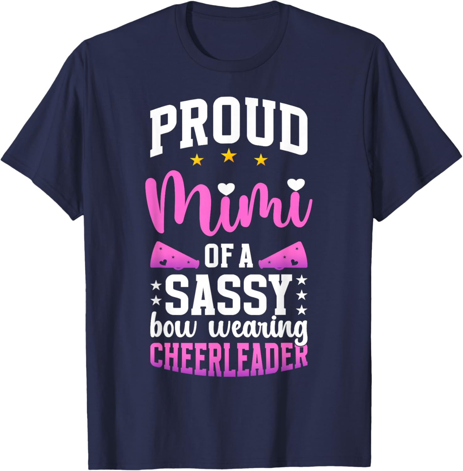 Proud Mimi Of A Cheerleader Mimi Cheer Mimi Grandma T-Shirt - T-Shirt | Navy