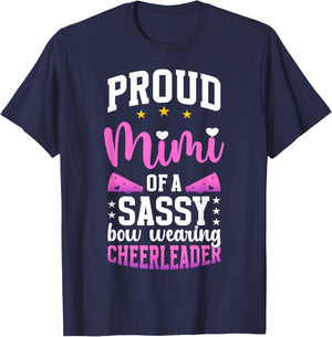 Proud Mimi Of A Cheerleader Mimi Cheer Mimi Grandma T-Shirt - T-Shirt | Navy
