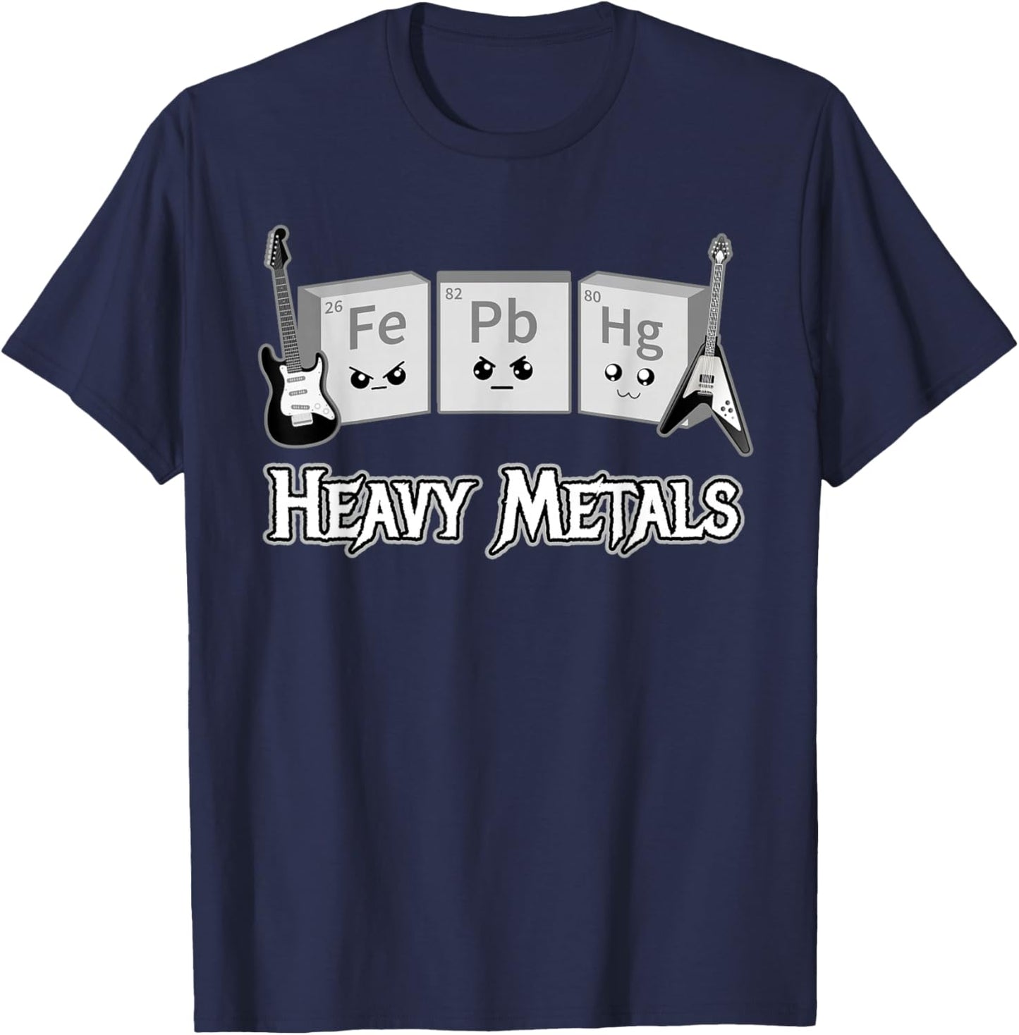 Periodic Elements Heavy Metals Funny Science T-Shirt - T-Shirt | Navy