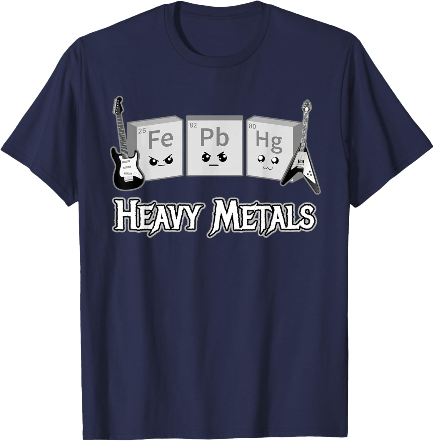 Periodic Elements Heavy Metals Funny Science T-Shirt - T-Shirt | Navy