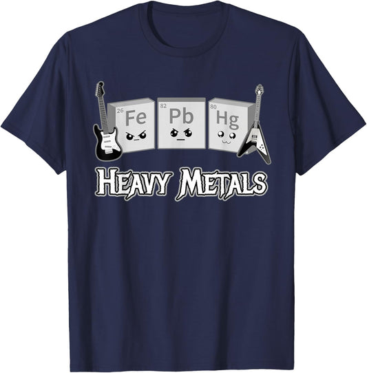 Periodic Elements Heavy Metals Funny Science T-Shirt - T-Shirt | Navy