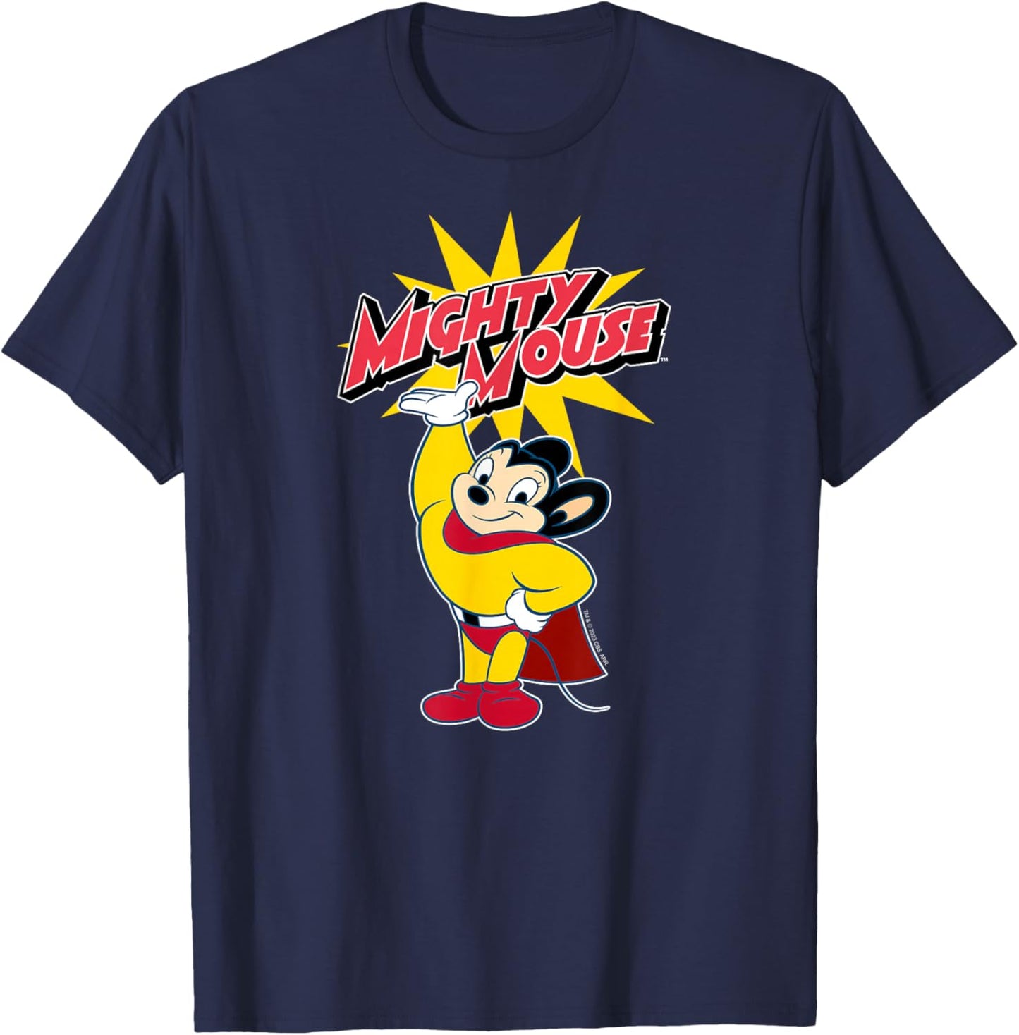 Mighty Mouse - Mighty Mouse Burst T-Shirt - T-Shirt | Navy