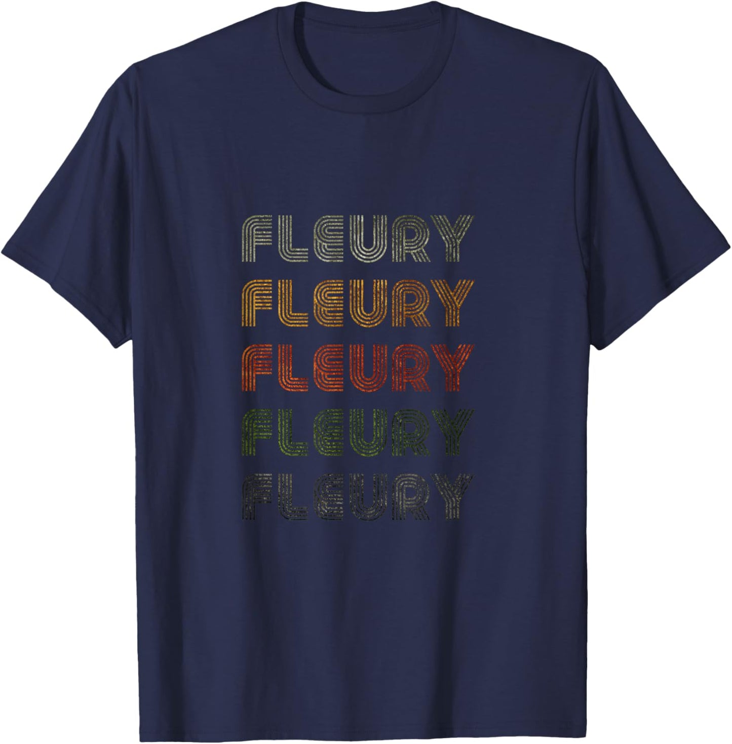 Love Heart Fleury Grunge Vintage Style Black Fleury T-Shirt - T-Shirt | Navy