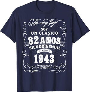 82nd Birthday gift in Spanish Regalo cumpleanos 82 T-Shirt - T-Shirt | Navy