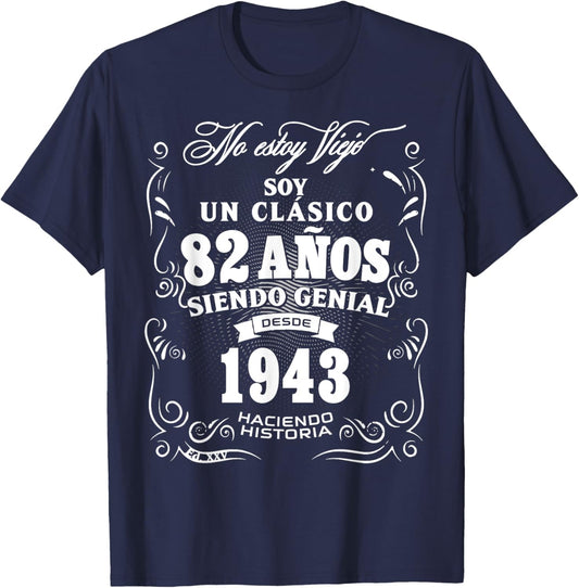 82nd Birthday gift in Spanish Regalo cumpleanos 82 T-Shirt - T-Shirt | Navy
