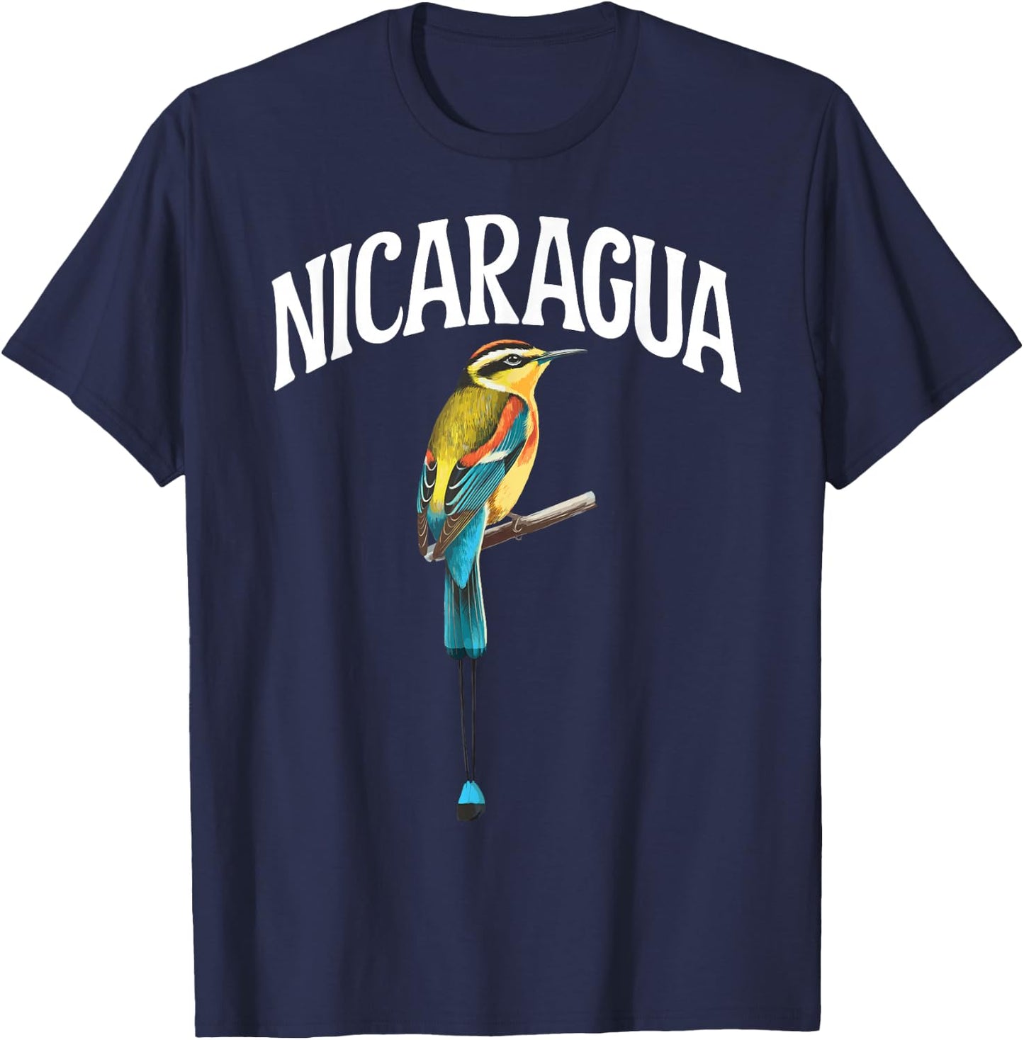 Nicaragua Guardabarranco Nicaraguan Bird Central America T-Shirt - T-Shirt | Navy