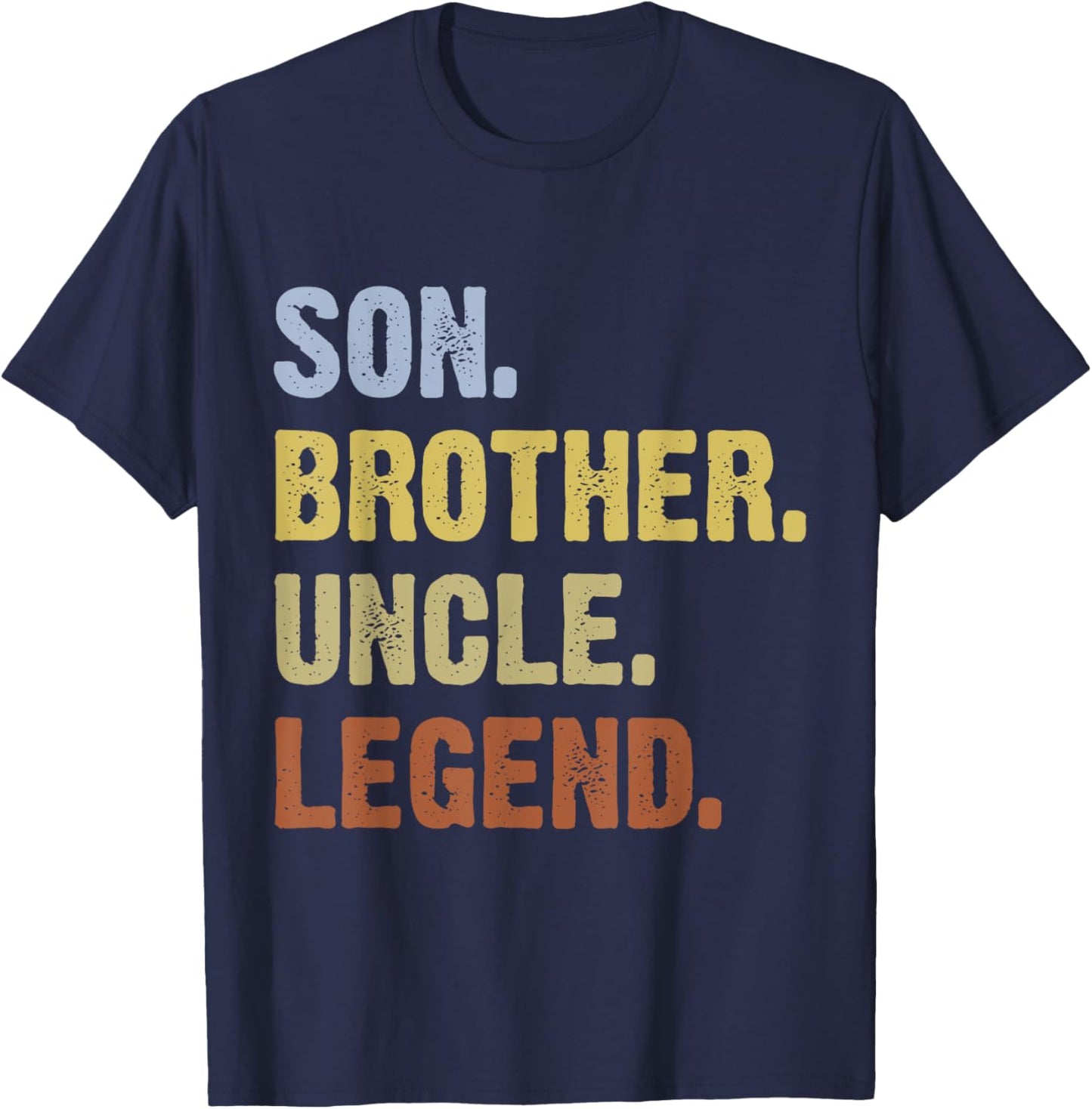 Son Brother Uncle Legend Funny Vintage Uncle T-Shirt - T-Shirt | Navy
