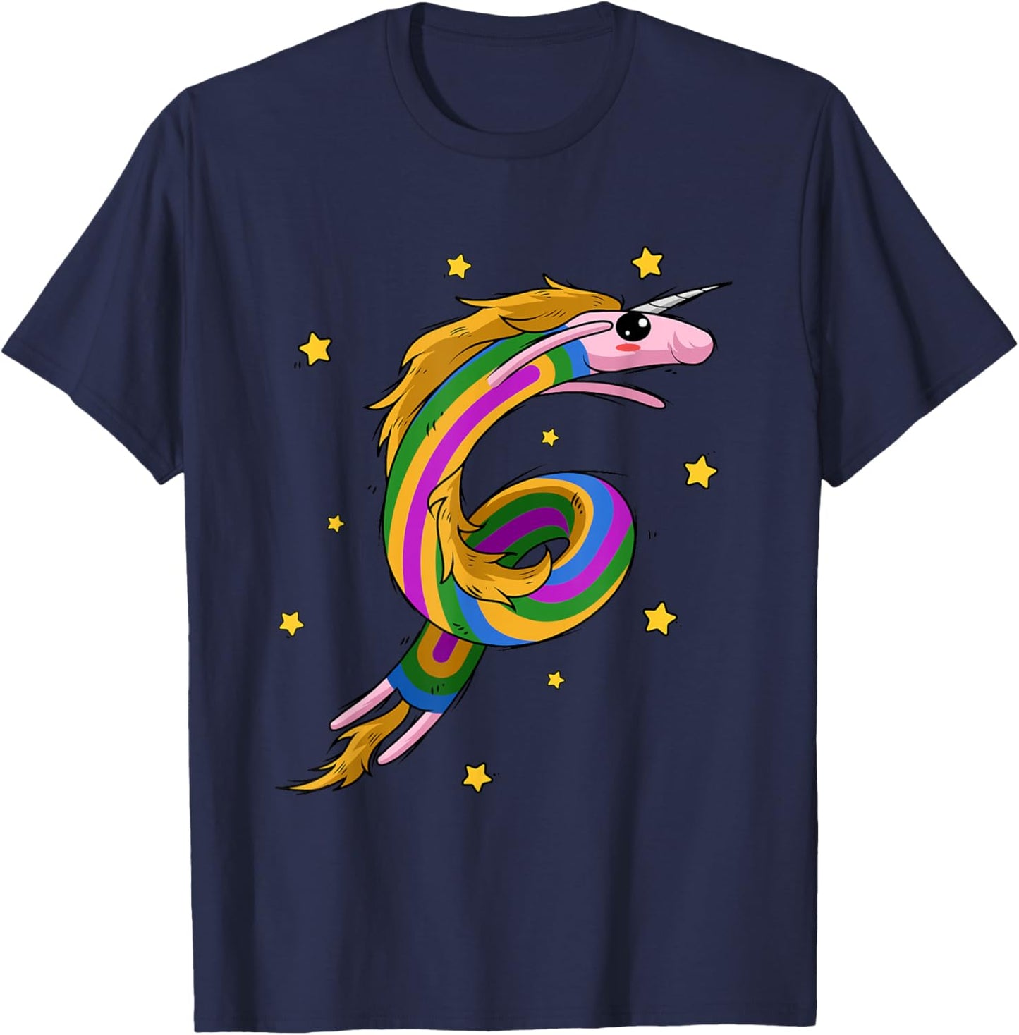 Unicorn - Rainbow Unicorn Lover T-Shirt - T-Shirt | Navy