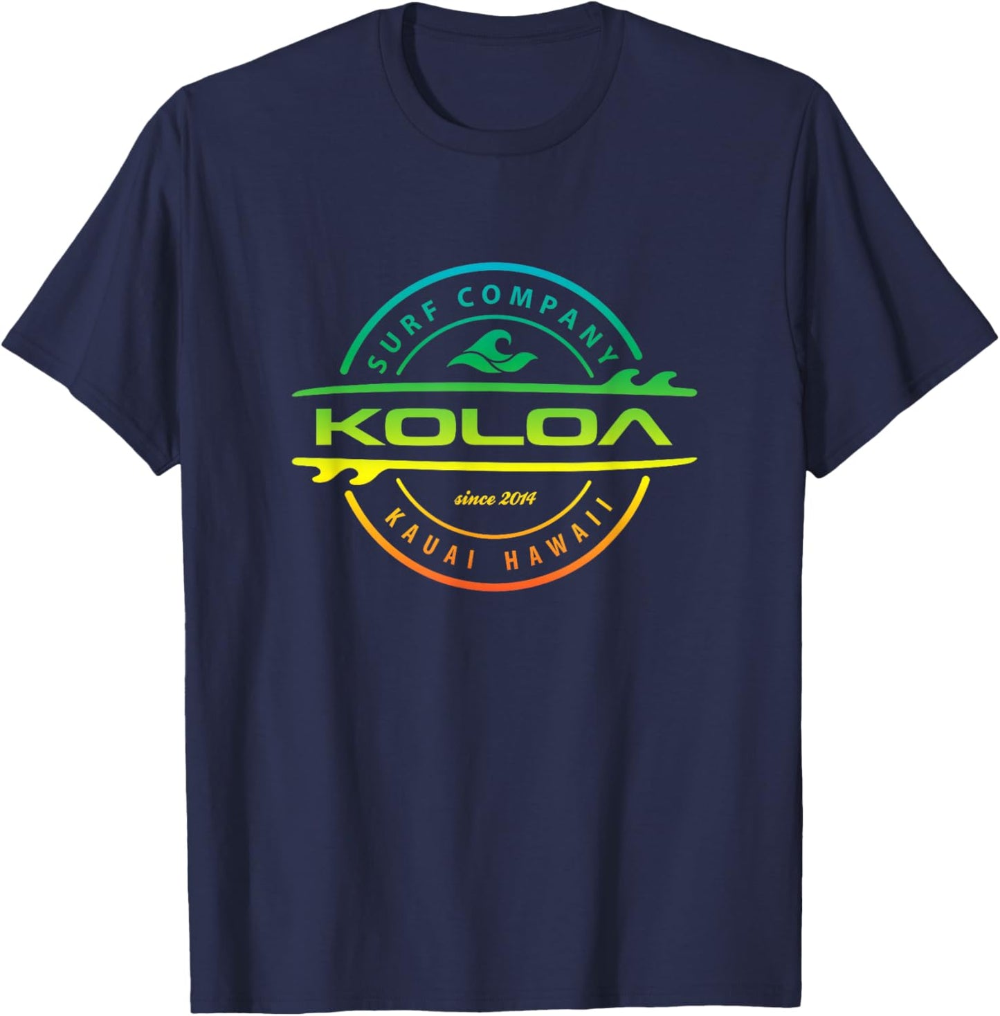 Koloa Surf Multicolor Lightweight Thruster Logo Graphic T-Shirt - T-Shirt | Navy