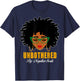 Unbothered By Negative Souls Afro Loc'd Girl Black Women T-Shirt - T-Shirt | Navy