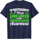 In September I Wear Green For Lymphoma Cancer Awareness T-Shirt - T-Shirt | Navy