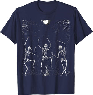 Dancing Skeletons Tanzwettbewerb T-Shirt - T-Shirt | Navy