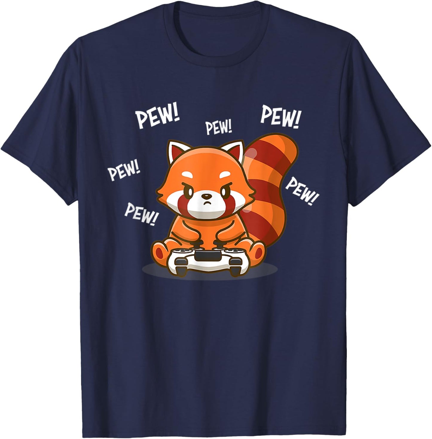 Cute Red Panda Gaming T-Shirt - T-Shirt | Navy
