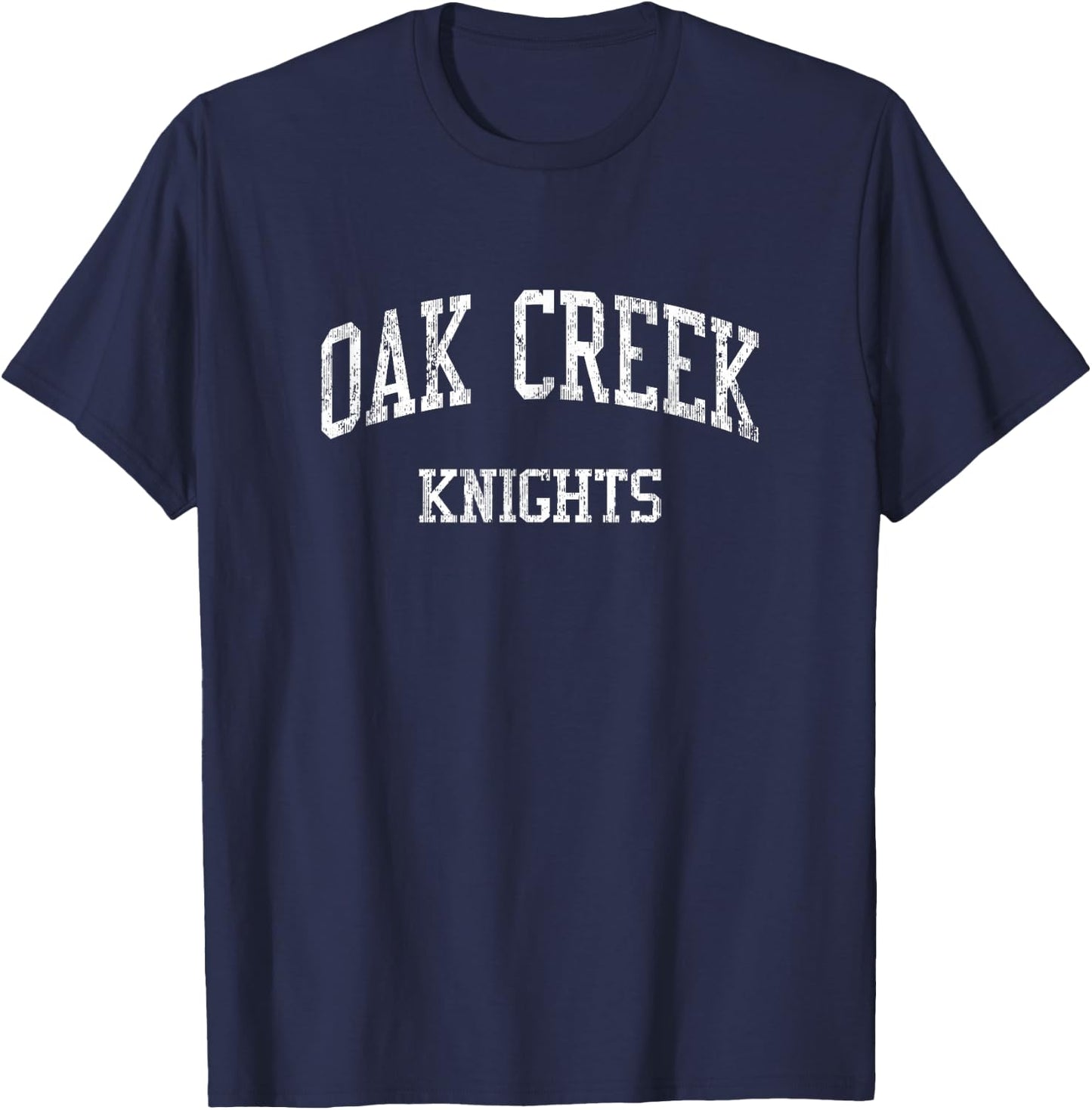 Oak Creek High School HS Oak Creek WI Vintage Sports T-Shirt - T-Shirt | Navy