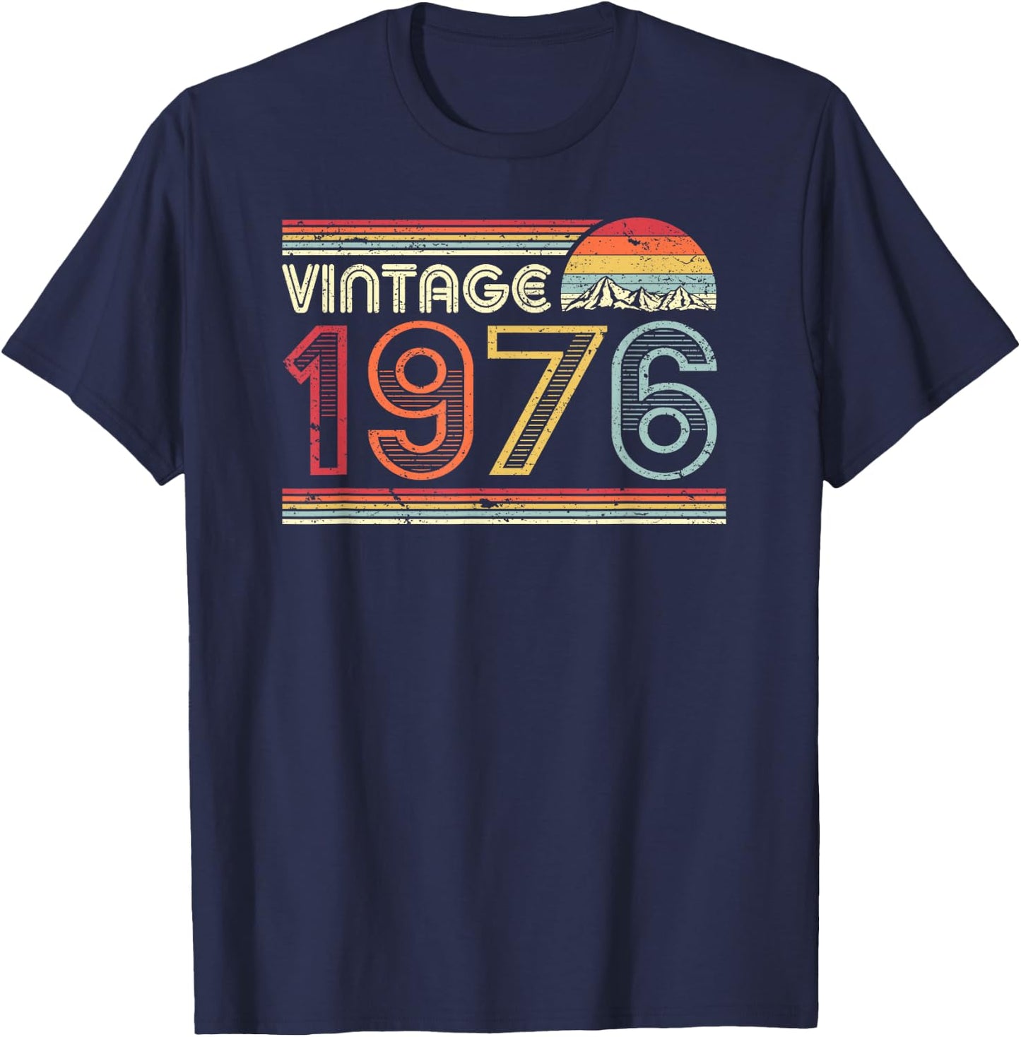 1976 Vintage Shirt, Birthday Gift . Retro Style T-Shirt - T-Shirt | Navy