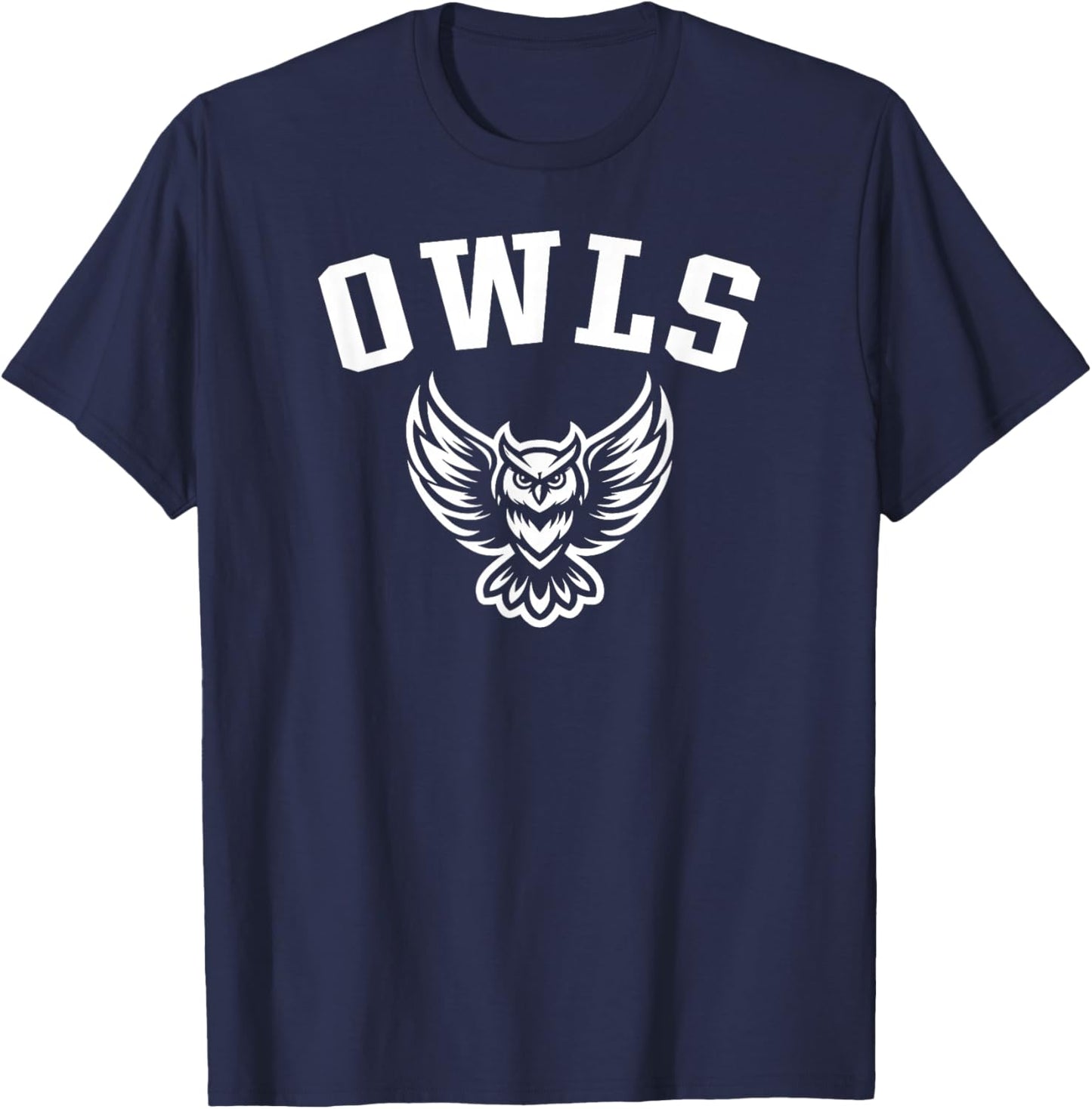Owls Mascot for Youth Teams Players and Fans T-Shirt - T-Shirt | Navy