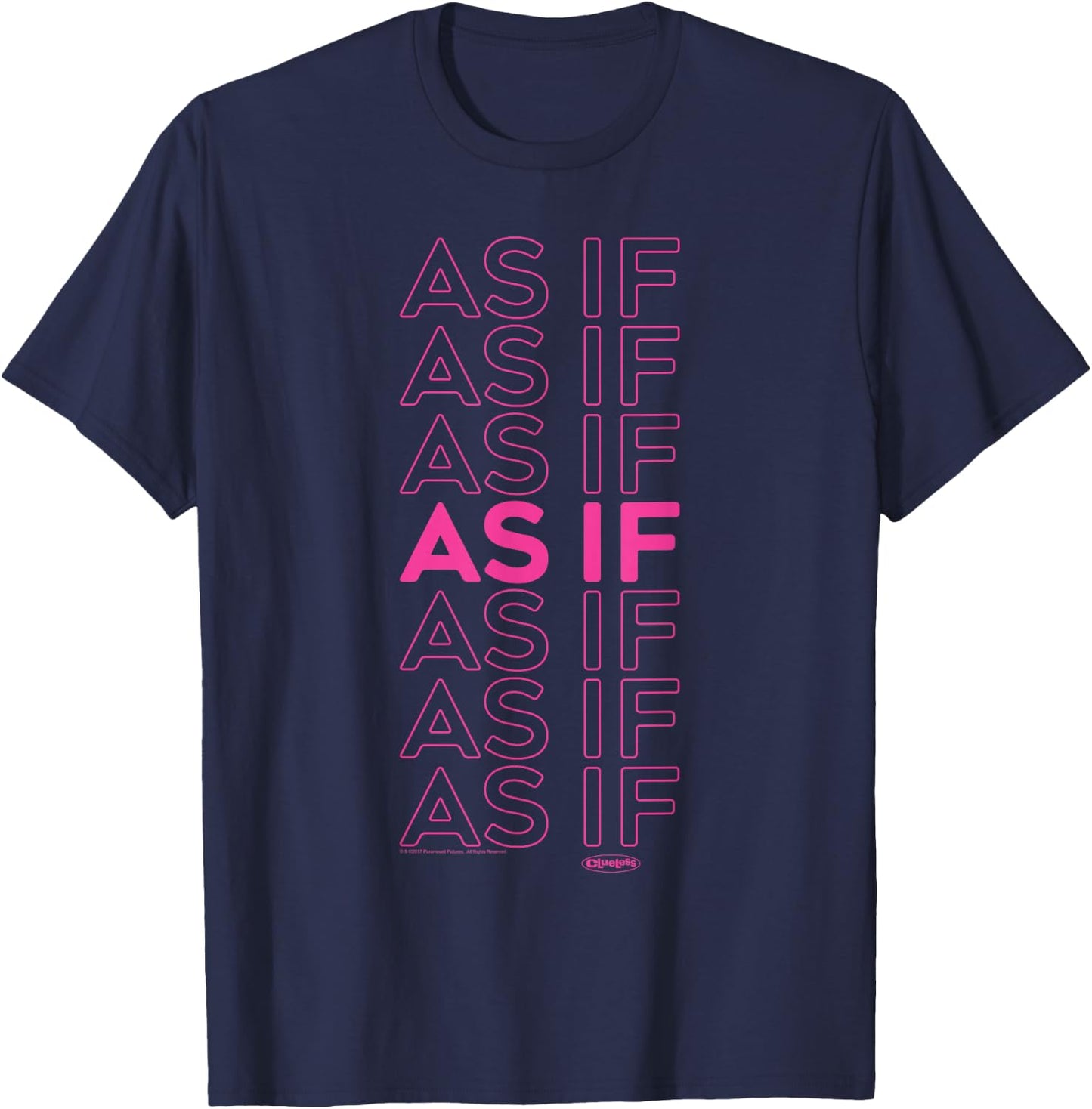 Clueless As If Repeat T-Shirt - T-Shirt | Navy