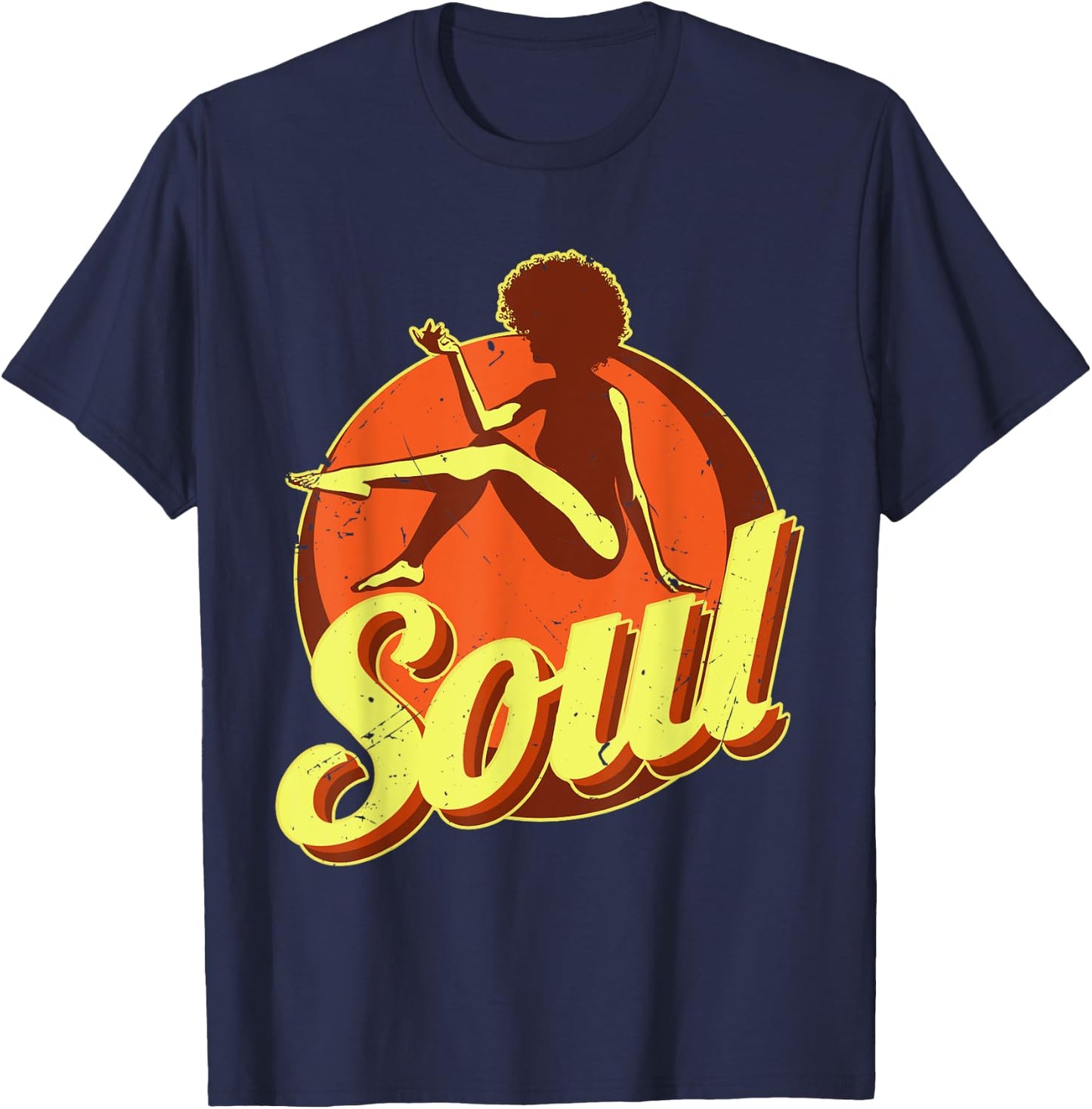 Funk Shirt Vintage 70s costume for Music Lovers | Rare Soul T-Shirt - T-Shirt | Navy