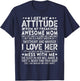I Get My Attitude From My Freaking Awesome Mom Mothers Gift T-Shirt - T-Shirt | Navy