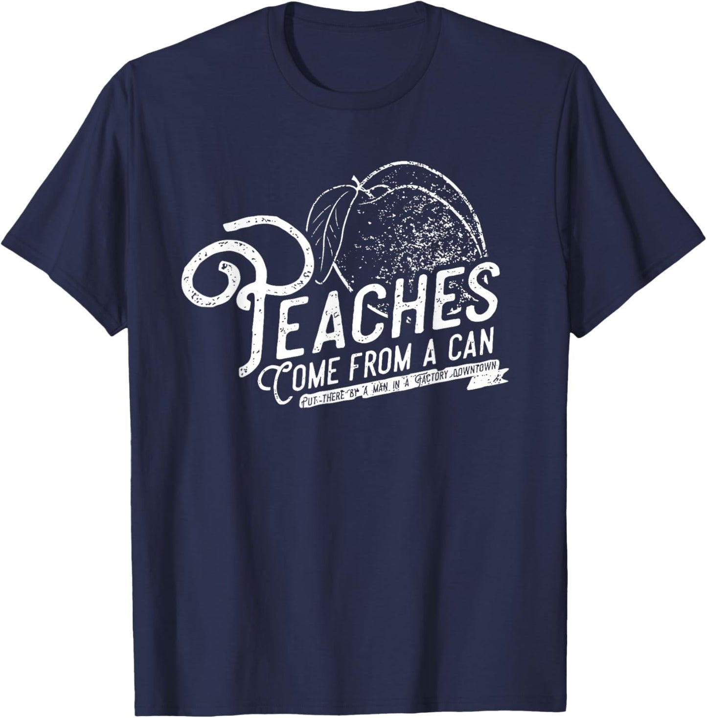 Peaches Vintage Music Lover Come From A Can T-Shirt - T-Shirt | Navy