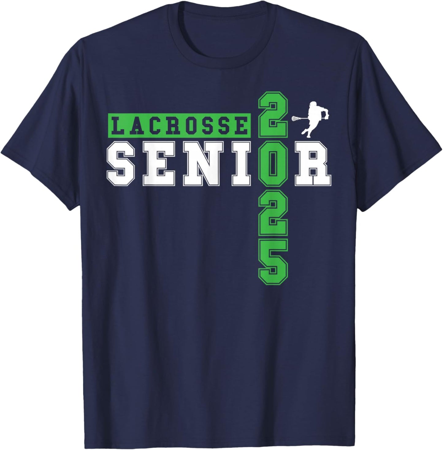 Lacrosse Senior Night Lacrosse Senior 2025 Graduation 17 T-Shirt - T-Shirt | Navy