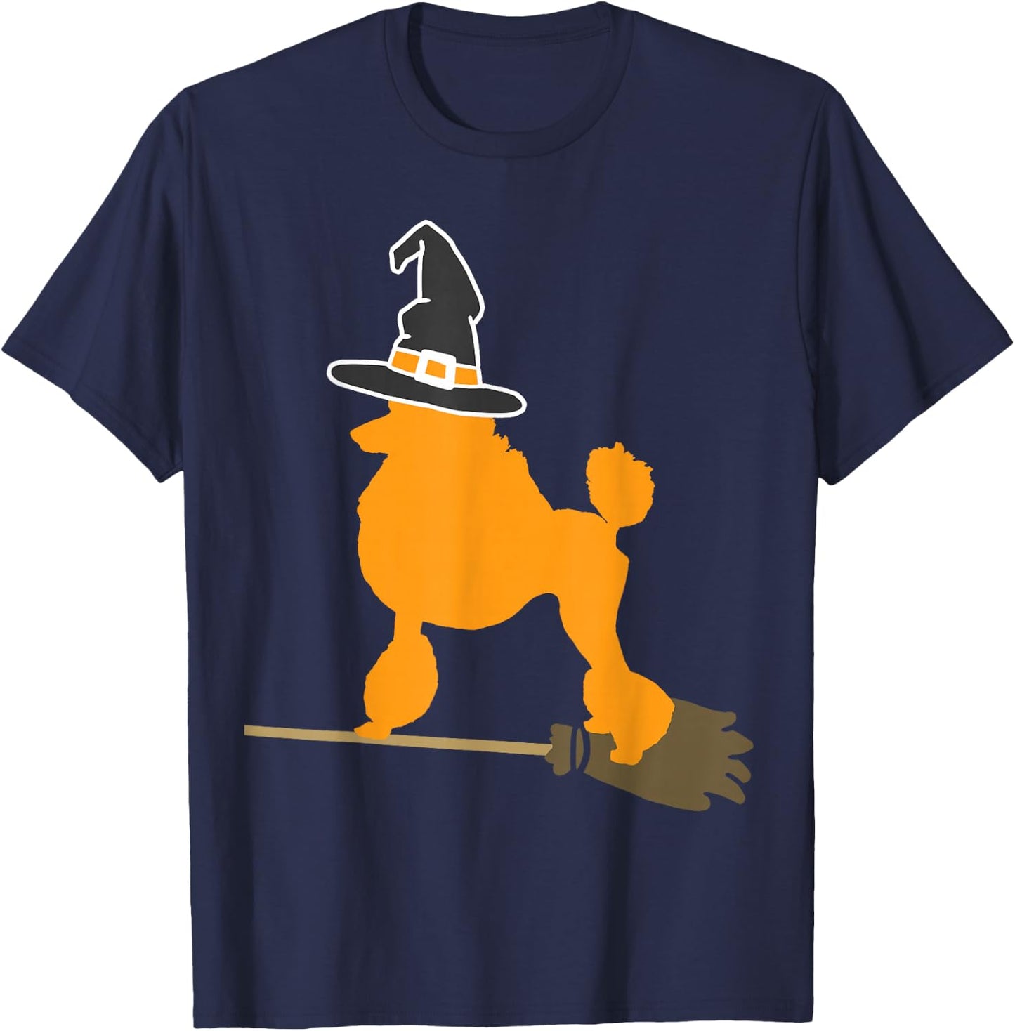 Poodle Halloween Witch T-Shirt - T-Shirt | Navy