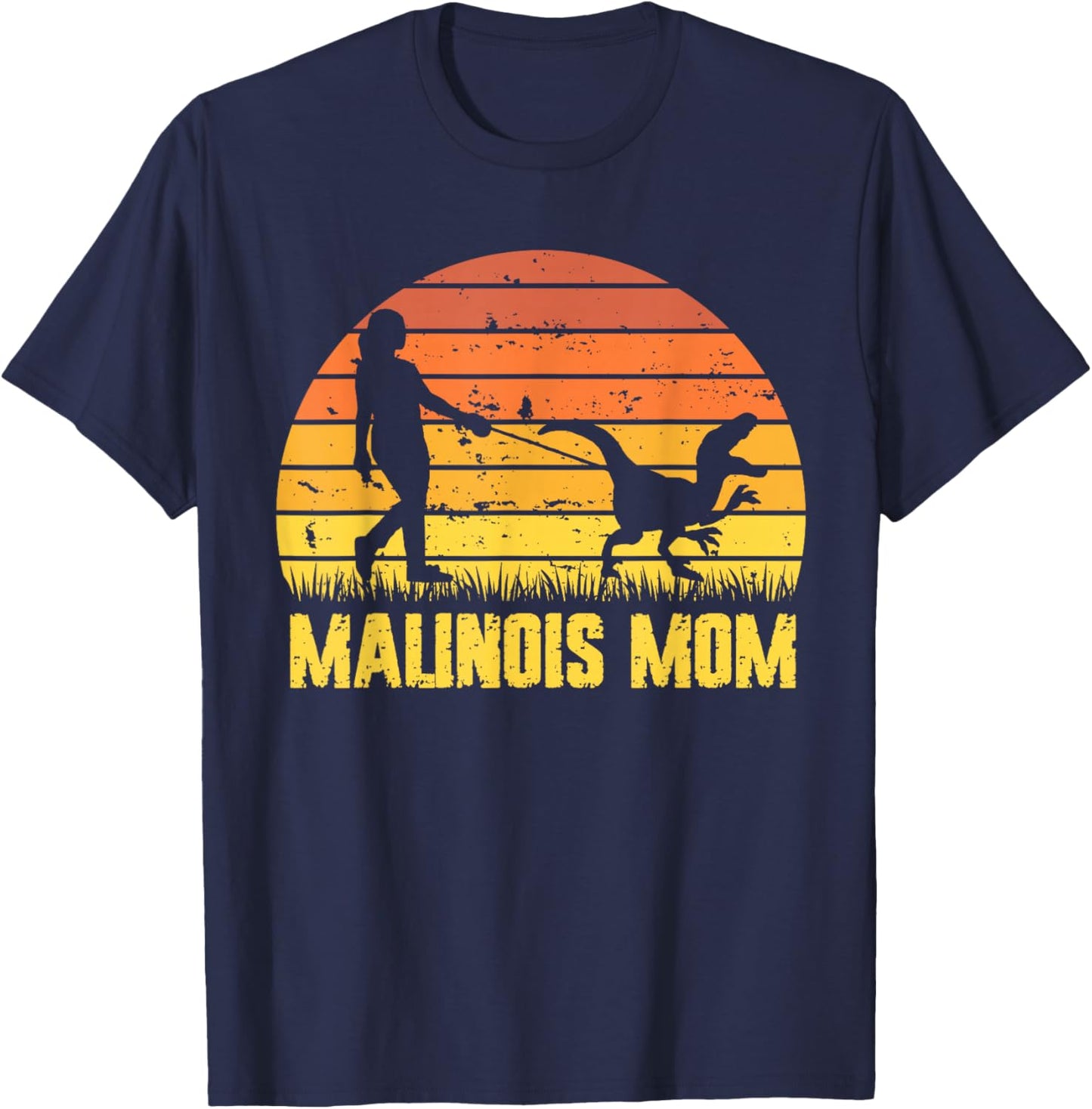 Belgian Malinois Mom Funny Maligator Mama T-Shirt - T-Shirt | Navy