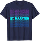 St Maarten Colorful Throwback Letter Girls Souvenir T-Shirt - T-Shirt | Navy