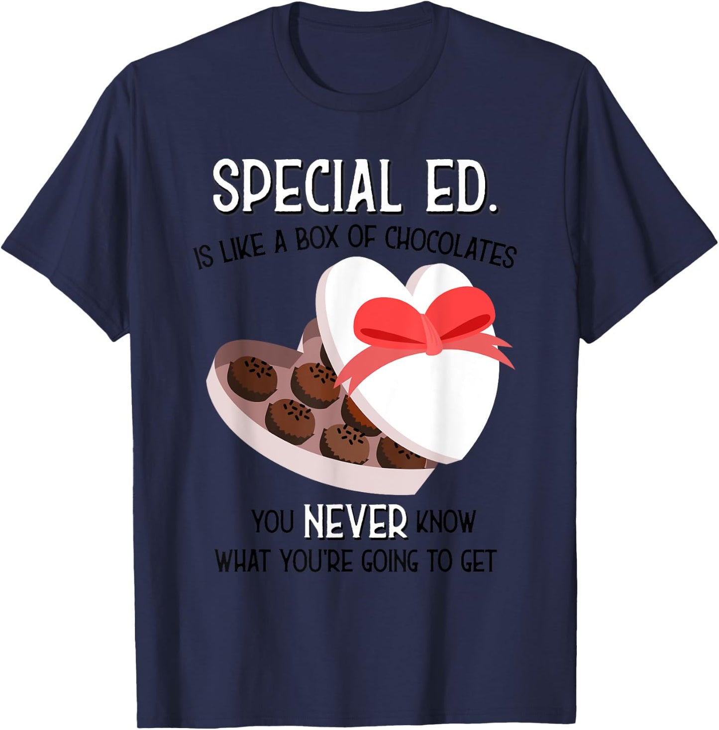 Special Ed School Teacher T shirt Valentine s Day Gift Kids T-Shirt - T-Shirt | Navy