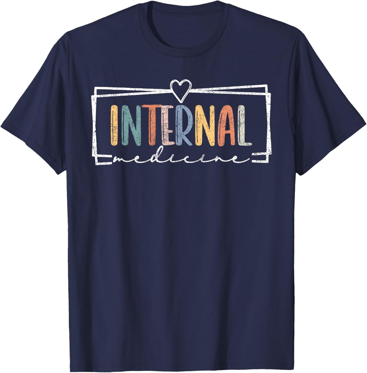 Internal Medicine Floral Internal Medicine Women in Medicin T-Shirt - T-Shirt | Navy