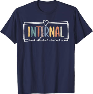 Internal Medicine Floral Internal Medicine Women in Medicin T-Shirt - T-Shirt | Navy