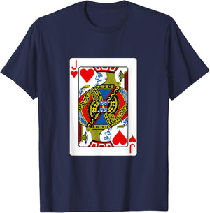 funny halloween shirt 2025 Jack Playing Card Costume fun T-Shirt - T-Shirt | Navy