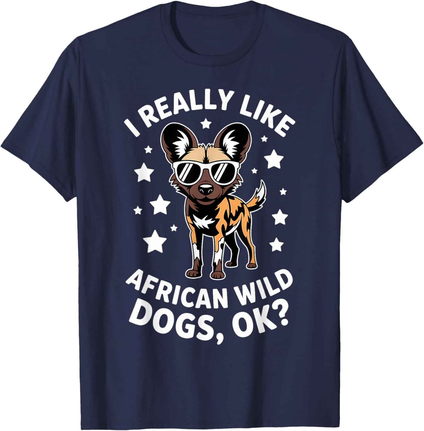 African Wild Dogs Funny African Wild Dog T-Shirt - T-Shirt | Navy