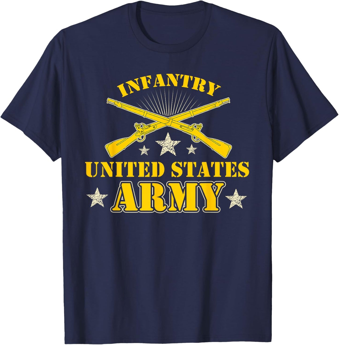Proud United States Army Infantry T-Shirt - T-Shirt | Navy