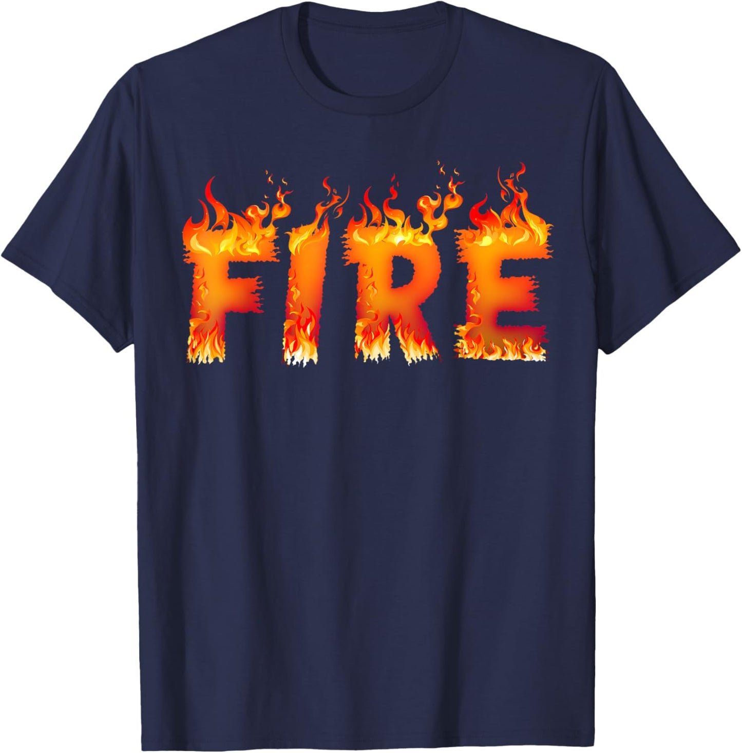 Fire and Ice Last Minute Halloween Matching Couple Costume T-Shirt - T-Shirt | Navy
