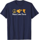 Peace Love Pizza Funny Pizza Small T-Shirt - T-Shirt | Navy