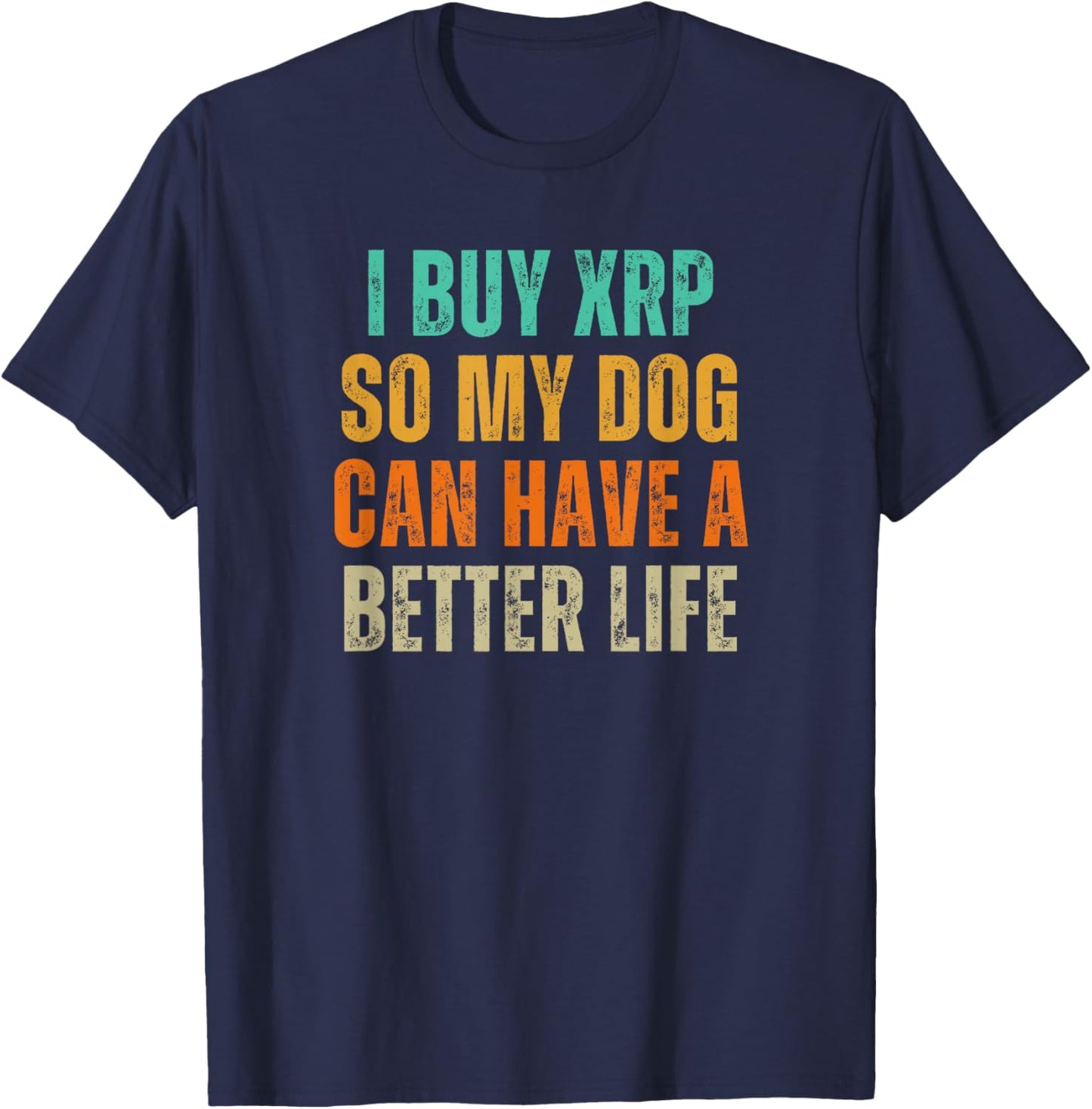 XRP Crypto Merchandise Dog Mom and Dad Women Kids T-Shirt - T-Shirt | Navy