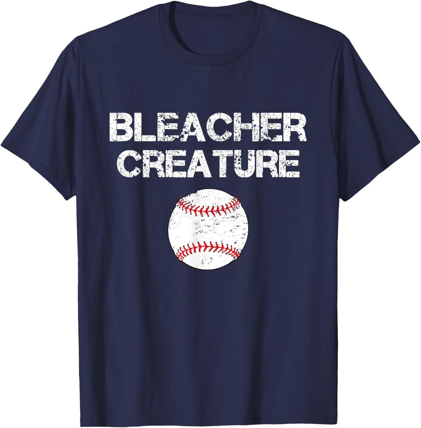 Bleacher Creature Meme Vintage New York Baseball T-Shirt - T-Shirt | Navy