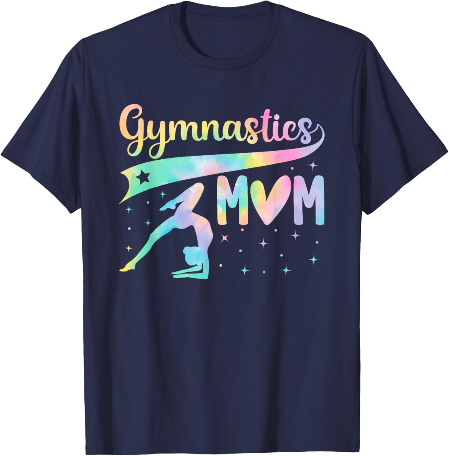 Gymnastics Mom Tie Dye Handstand Girls Women Gymnast T-Shirt - T-Shirt | Navy