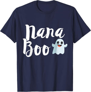 Nana Boo Halloween Family Matching Ghost Grandma Shirt T-Shirt - T-Shirt | Navy