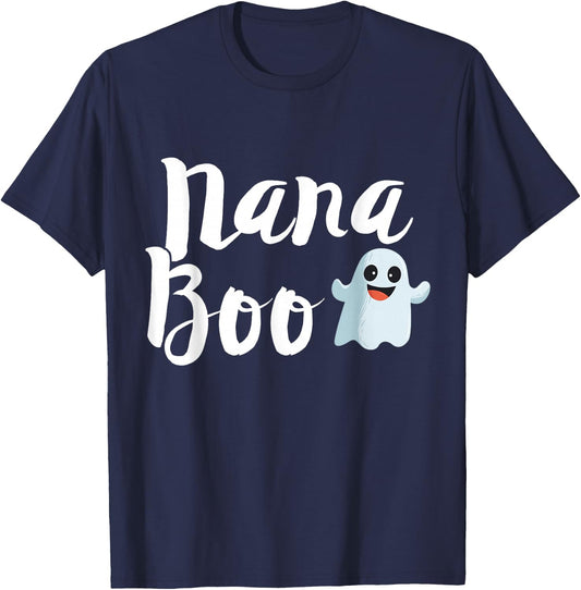 Nana Boo Halloween Family Matching Ghost Grandma Shirt T-Shirt - T-Shirt | Navy