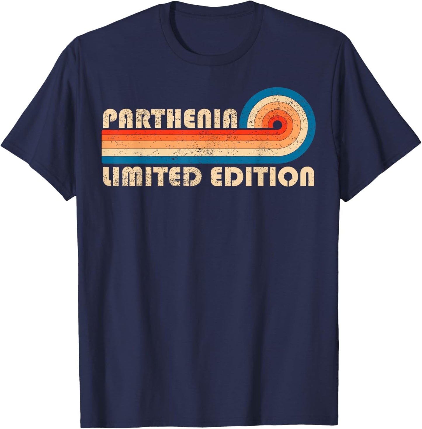 PARTHENIA First Name Funny Retro Vintage Birthday T-Shirt - T-Shirt | Navy