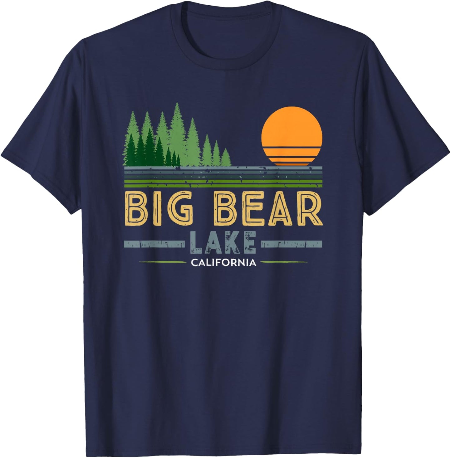 Vintage Big Bear Lake California T-Shirt - T-Shirt | Navy