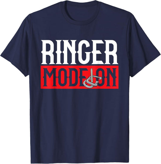 Horseshoes Game Ringer Mode On Horseshoe Pitching T-Shirt - T-Shirt | Navy