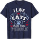 Cat Lover | I Like Cats More Than People T-Shirt - T-Shirt | Navy